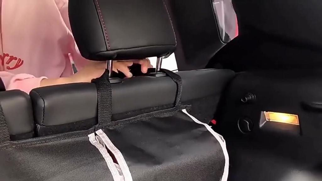 Car Boot Storage Organiser Bag, Durable Fabric Hanging Back Seat Hanger, Large Capacity Space‑Saving