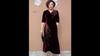 High-end Autumn Winter Retro Women's Velvet Plus-Size Dress V-neck Rhinestone Loose Long A-Line Casual Dress