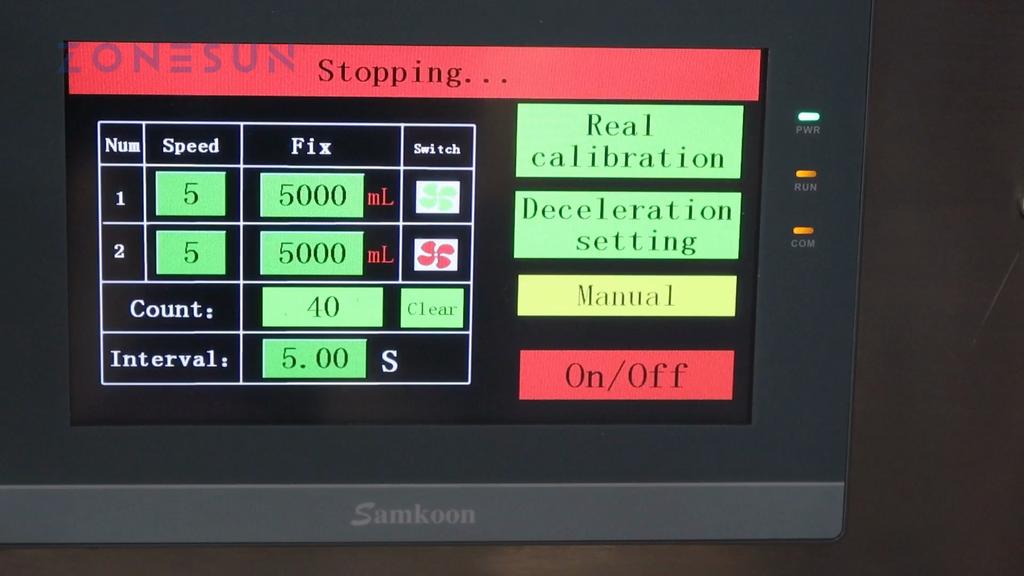 ZONESUN ZS-G25A2 Automatische Magnetpumpen-Flüssigkeitsabfüllmaschine Hohe Durchflussrate für korrosive Flüssigkeiten