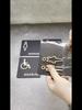 1pc Acrylic Bathroom Sign Adhesive Backed for Door Installation Plastic Surface Mounting Men Women Restroom WC Symbol Bathroom Identification
