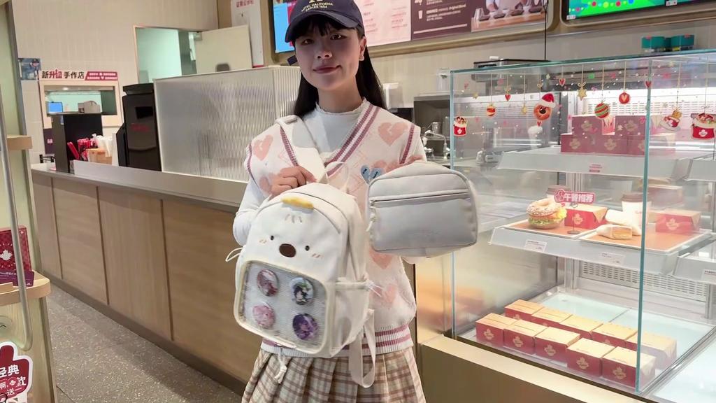 Junior High School Schoolbag Women's Large Capacity Detachable Backpack Cartoon Student Backpack
