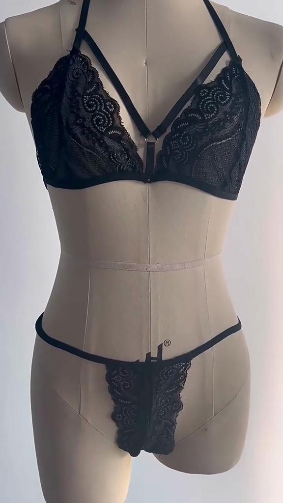 Σετ Ασύρματο Μπραλέτ & Σλιπ Μεγάλο Μέγεθος - Απαλό Χωρίς Μπανέλες Δαντελένιο Τελείωμα Άνετα Σέξι Εσώρουχα για Γυναίκες