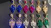 Orecchini di alta qualità con strass in vetro colorato, temperamento femminile, orecchini esagerati, orecchini da donna, 1 paio