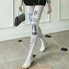Girl Doll Pattern Velvet Tights Hosiery With Shaping Function For Streetwear Fashion