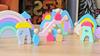 Wooden Rainbow Stacking Toys for Toddlers, 46 Pcs Stacking Building Blocks, Montessori Toys Birthday Gifts for Preschool Kids 3 4 5 Years Old