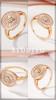 Kinel Square Zircon Full Paved Ring For Women Rose Gold Color Bride Wedding Jewelry