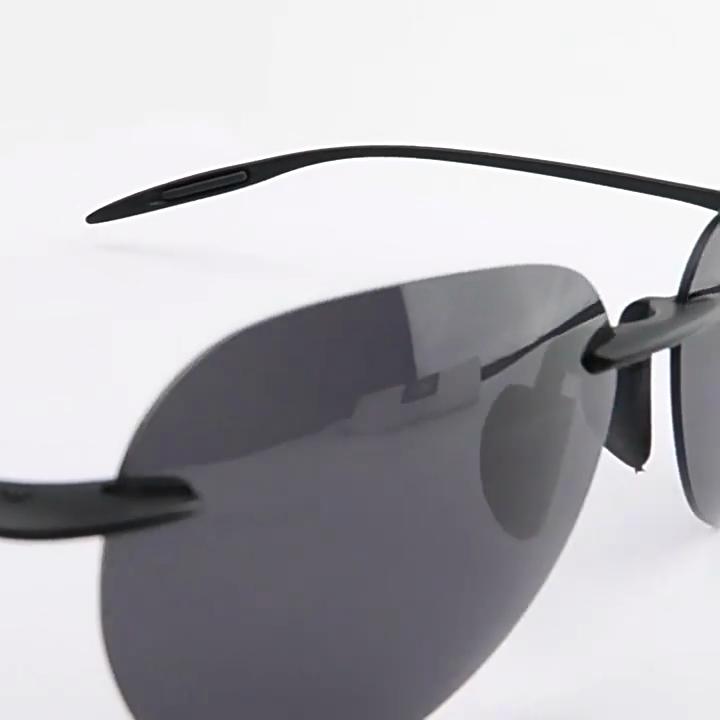 Sport Goggle Rimless TR90 Polarized Sunglasses Women For Men Luxury Brand Designer Sun Glasses Vintage PunkOval Ski Cycling Eyeglass