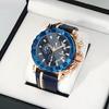 POEDAGAR Top Military Man Wristwatch Waterproof Luminous Date Fashion Chronograph Leather Sports Men's Quartz Watches