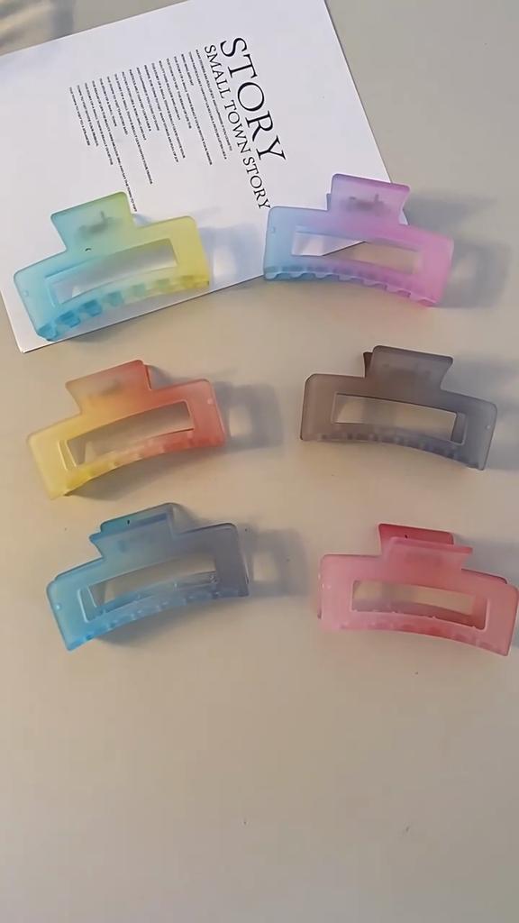 Gradient Color Frosted Large Size Hair Clip with A Lot of Volume Shark Clip Hair Clip Hair Accessories
