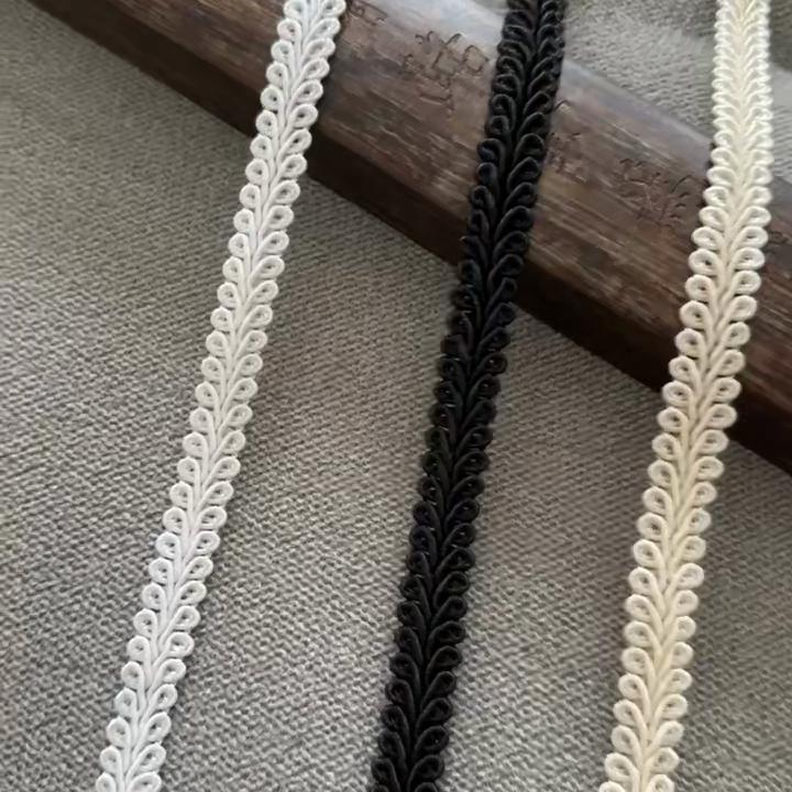 5 meters/16.4ft each pack Braided Lace Ribbon Trim Pattern Fabric for Wedding Dres Costume Curtain Gift Wrapping DIY Handmade Sewing Accessories