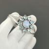 Milky Opal Gemstone Handmade Cuff Bangle 925 Sterling Silver Cuff Bangle, Blue Topaz Flower Shape Bracelet For Wife, Unisex Bangle, Love Gift