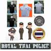 T Shirt Royal Thai Police Thailand Undershirt V Neck O Neck Round Neck Short Sleeve  Print Quick Dry National Uniform Men Women Unisex