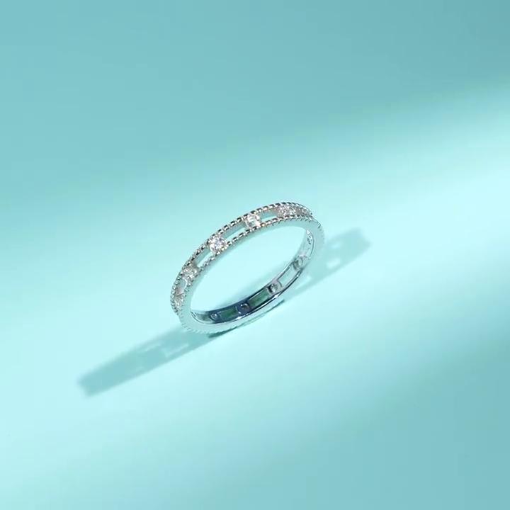 Tancise Classic 925 Sterling Silver  Zircon Ring Ladies Jewelry Wedding Promise Party Gift