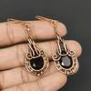 Astonishing Amethyst Gemstone Handmade Pure Copper Wire Wrapped Earrings Jewelry
