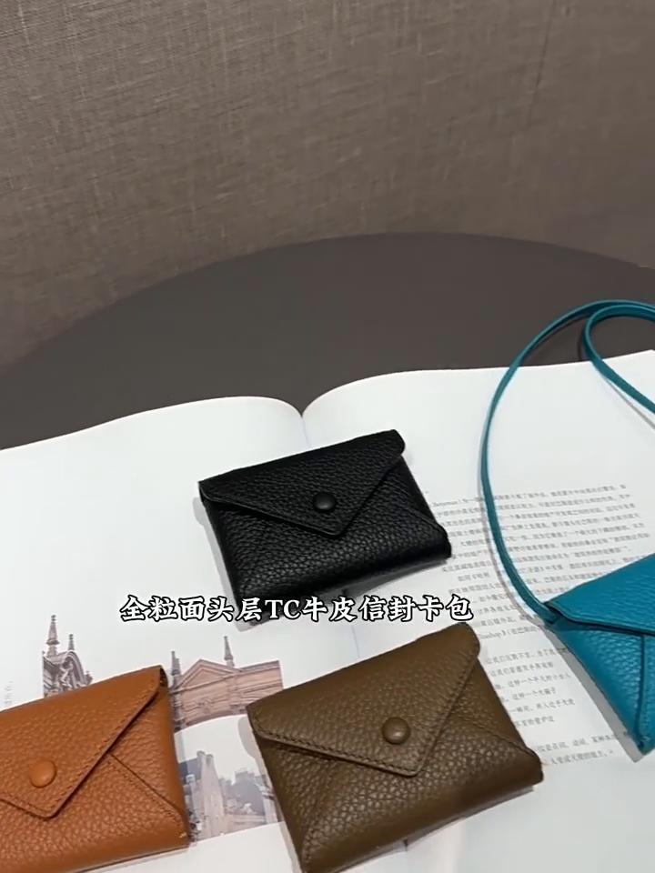 Genuine Leather Mini Crossbody Bag for Women Envelope Style Phone Purse