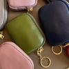 Real Leather Coin Purses Mini Women Wallets Natural Calfskin Female ID Credit Card Holders Keys Cosmetic Bags With Keychain