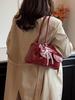 Ballet Style Bow Underarm Bag Women's 2025 New Large-capacity Solid Color Portable Shoulder Bag