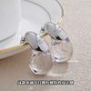 Transparent Resin Water Drop Earrings for Women Girls Simple Versatile Fashion Personalized Jewelry Accessories Gifts