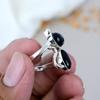 Black Onyx Cat Ring 925 Sterling Silver Handmade Gemstone Ring For Women