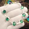 Chrome Diopside Gemstone 925 Sterling Silver Jewelry Handcrafted Bracelet 7-9" RB-13-3