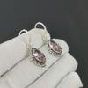Atemberaubende rosa Kunzit Edelstein Ohrringe, 925 Sterlingsilber Ohrringe, handgefertigter Boho Silberschmuck Hängeohrringe, Verlobungsgeschenk