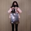 Tide Tote Bag New Geometric Rhombus Glossy Large-capacity Handbag Women's Changeable Folding Deformation Shoulder Bag