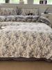 Pure Cotton Four-piece Set - Retro Floral Buttoned Bed Sheets and Pillowcases Set