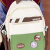 Women's Schoolbag Color Block Large Capacity Travel Backpack College Style Backpack