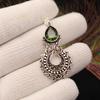 Green Tourmaline Gemstone 925 Sterling Silver Women Jewelry Pretty Oxidize Pendant 1.8" CP-45-14