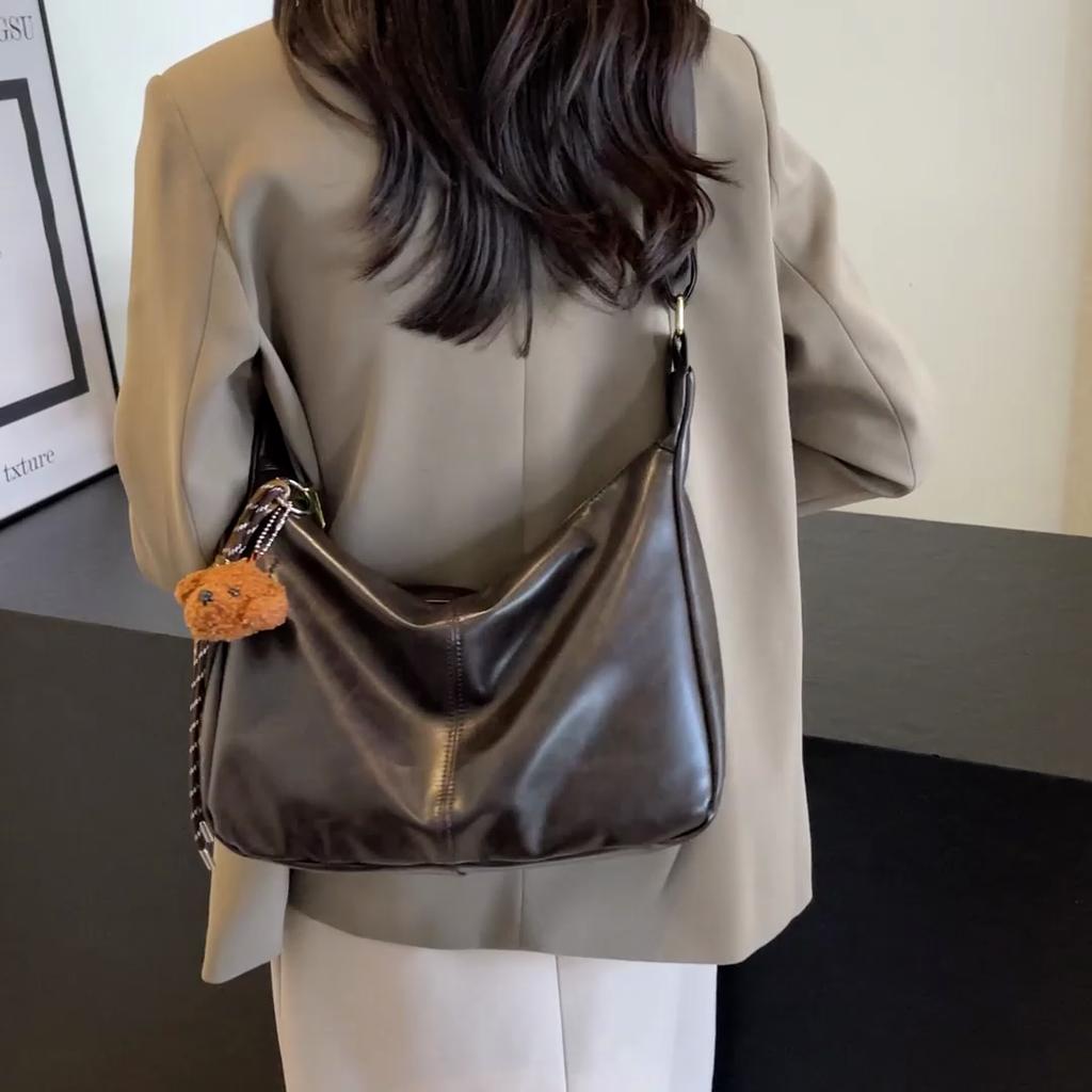 Vintage Leopard Print Tote Bag Women's Large Capacity Shoulder Bag Soft Leather Crossbody Bag