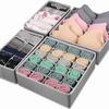 24 Compartment Collapsible Organizer for Socks, Underwear, Ties and Accessories - Folding, Mildew Resistant Fabric Storage Box Divider