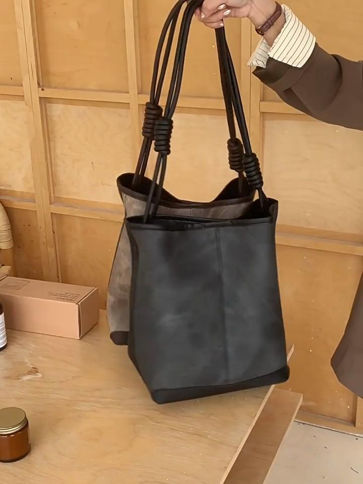 Small Bucket Shoulder Bags For Women Luxury Designer PU Leather Messenger Crossbody Bags Ladies Casual Solid Color Purse Handbag