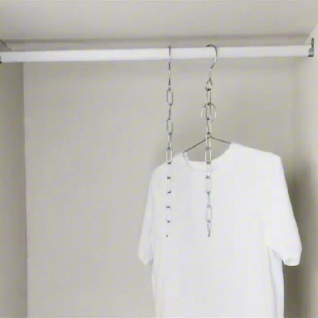 Metal Clothes Market Store Display Hanging Chain Hooks Ring Hanger Household Tools