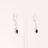 LeCalla S925 Sterling Sliver Jewelry Leverback Infinity Birthstone Earrings for Women (6 MM Black Onyx)