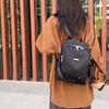 Simple Solid Color Gold Star Decoration Women Casual Nylon Backpack For Daily Use And Travel