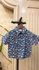 Boys Digital Print Shirt Short Sleeve Casual Button Down Collared Summer Fashion Top Clothing for Toddler and Kids
