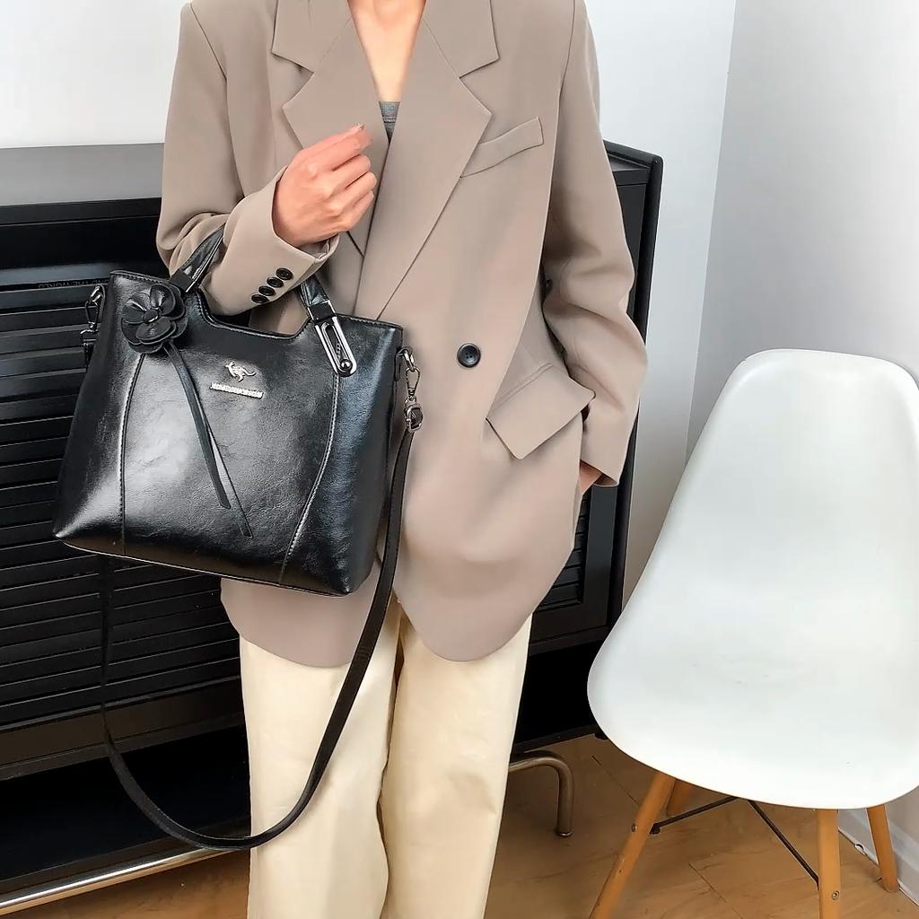 Vintage Damenhandtasche Pendler-Tragetasche Große Kapazität Umhängetasche