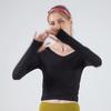 Women's autumn and winter long sleeved skin friendly yoga fitness top