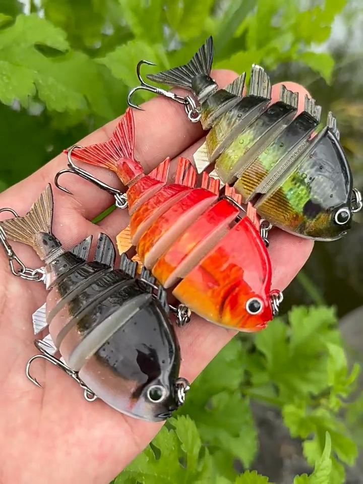 Fake Fish Bait Multi-Jointed Fish Lure 8cm 16g Bionic Plastic Hard Bait