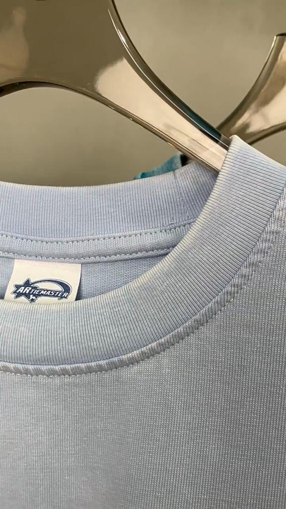 325 GSM 100% Cotton Washed T-Shirt Customized Pattern Print Men's Tees