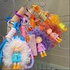 Portachiavi Bambola Ragazza Capelli Disordinati alla Moda, Ciondolo Borsa Figura Cartone Animato Carina, Portachiavi Piccolo Regalo Decorativo