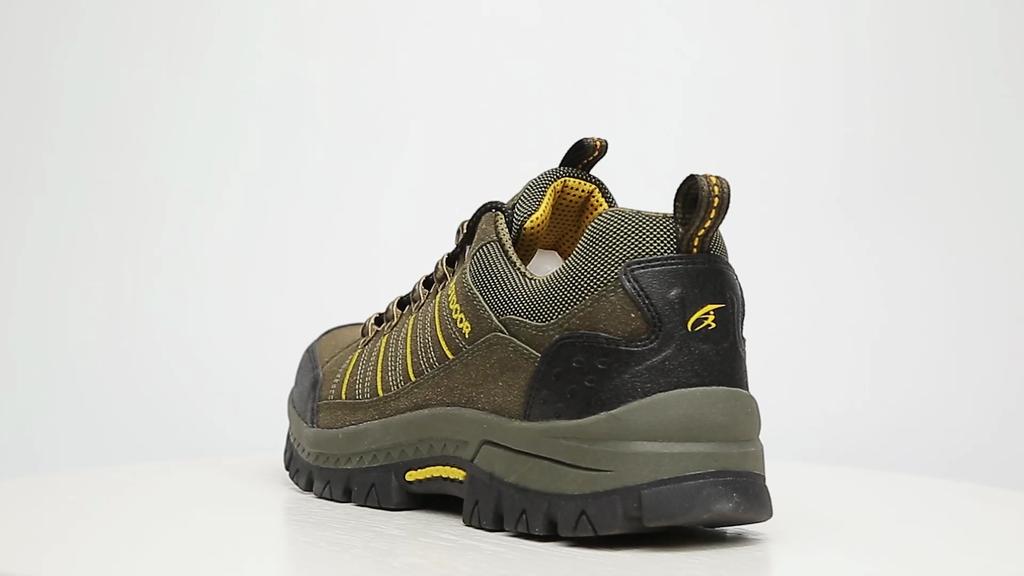 Hixingo Scarpe da Escursionismo Uomo Donna, Resistente all'Usura Scarpe da Trekking Traspirante Sneakers Trail Running Antiscivolo Collo Alto Sneakers da Trekking (Verde Mimetico,38