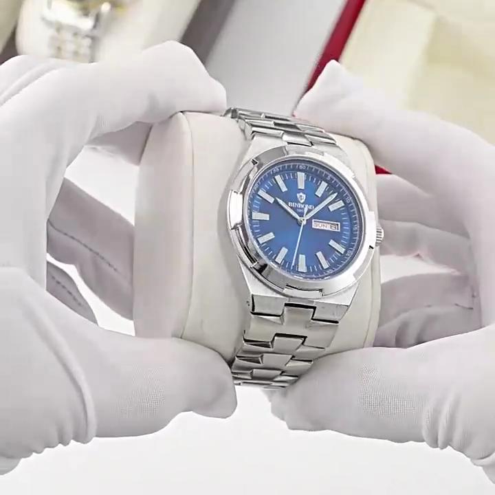 Man Wristwatch Quartz Men Business Watches Waterproof Luminous Date Week Stainless Steel Watch Male Reloj