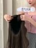 Women's Fashion Front Lace Heat Resistant Fluffy Wig Ladies Daily Use Natural Looking Synthetic Fiber Long Wavy Wig with See Through Bangs