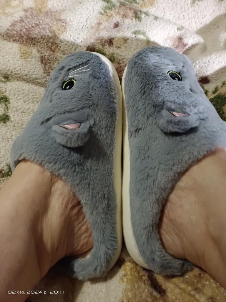 sch Pantofole da donna a forma di animale, calde e morbide