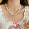 2pcs/Set Summer Beach Bohemia Colorful Beads Necklace for Women Girls Flower Pearl Necklaces Handmade Holiday Jewelry Gifts