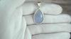 Aqua Chalcedony Handmade Pendant, 92.5% Silver Pear Pendant for Her