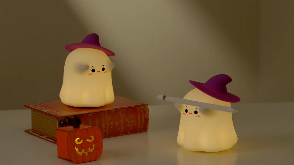 Halloween Pumpkin Night Light Warm Glow Desktop Lamp Fall Festival Ornament for Home Table Holiday Theme Party Atmosphere Decoration Supplies