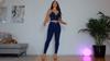 Shascullfites Bodysuit Dark Blue Denim Zipper Body Shaper Middle Waist Butt Lift Jeans Set of Two Fashion Pieces for Women