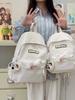 Solid Color Backpack School Bag Campus Backpack